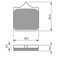 GOLDfren S3 Sintered Sports  Brake Pads - GF304S3