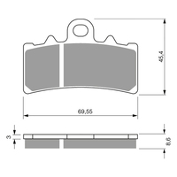 GOLDfren S3 Sintered Sports  Brake Pads - GF305S3