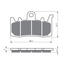 GOLDfren GP5 Sintered Racing Brake Pads - GF328GP5