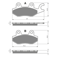 GOLDfren S3 Sintered Sports  Brake Pads - GF332S3