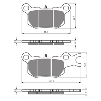 GOLDfren K1 Sintered Off-Road Brake Pads - GF377K1