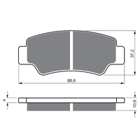 GOLDfren K5 Off-Road Racing  Brake Pads - GF390K5