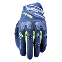 FIVE GLOVES E1 ENDURO NAVY FLURO YELLOW