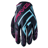 FIVE GLOVES MXF PRORIDER-S MX LADIES GREY BLUE PINK