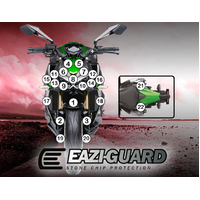EAZI-GUARD PAINT PROTECTION FILM - KAWASAKI Z1000 2014 - 2017  MATTE