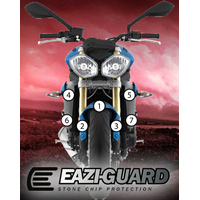 EAZI-GUARD PAINT PROTECTION FILM - TRIUMPH STREET TRIPLE / R 2013 - 2016  GLOSS