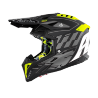 AIROH AVIATOR 3 CARBON RAMPAGE MATT BLACK YELLOW