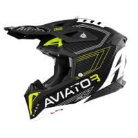 AIROH AVIATOR 3 CARBON PRIMAL MATT BLACK YELLOW