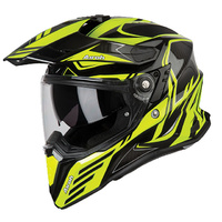 AIROH COMMANDER CARBON YELLOW GLOSS ADVENTURE HELMET