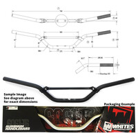 WHITES HANDLEBAR 7/8 BLACK - HONDA CR85/CRF150R SUZUKI RM KAWASAKI KX65 YAMAHA YZ85/80