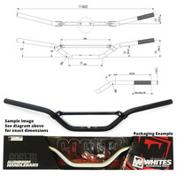 WHITES HANDLEBAR 7/8 BLACK - HONDA CR125CRF250/450 KAWASAKI KX250/450