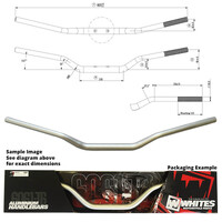 WHITES HANDLEBAR 1-1/8in TAPER SILVER - KAWASAKI KX/KXF/ SUZUKI RMZ