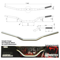 WHITES HANDLEBAR TAPER SILVER - HONDA CR125CRF250/450 KAWASAKI KX250/450