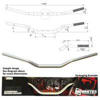 WHITES HANDLEBAR 1-1/8in TAPER SILVER - YAMAHA YZ/WR125-450