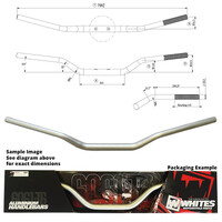 WHITES HANDLEBAR 1-1/8in TAPER SILVER - HONDA CR/ SUZUKI RM/ YAMAHA YZ/WR