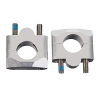 WHITES HANDLEBAR MOUNT 1-1/8 TAPER ADAPTOR - SILVER