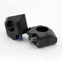 WHITES HANDLEBAR MOUNT 1-1/8 TAPER ADAPTOR - BLACK