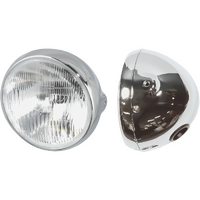 MOTORCYCLE SPECIALTIES 7in CHROME HEADLIGHT H4 TYPE - HL6