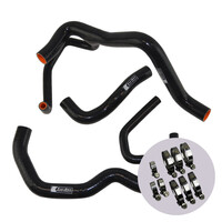 EAZI-GRIP SILICONE HOSE AND CLIP KIT (RACE) - KAWASAKI ZX-6R 2009 - 2019  BLACK