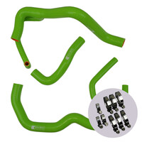 EAZI-GRIP SILICONE HOSE AND CLIP KIT (RACE) - KAWASAKI ZX-6R 2009 - 2019  GREEN