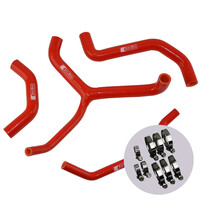 EAZI-GRIP SILICONE HOSE AND CLIP KIT (RACE) - KAWASAKI ZX-10R 2016 - 2019  RED