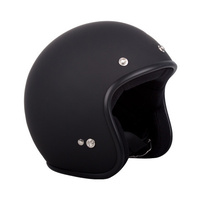 RXT LOW RIDE OPEN FACE HELMET WITH STUDS MATT BLACK