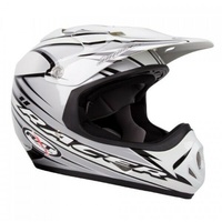 RXT RACER II A-717K KIDS MX HELMET WHITE GUNMETAL