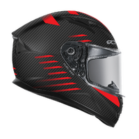 RXT STREET 2 FUEL HELMET MATT CARBON BLACK RED