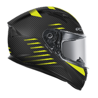 RXT STREET 2 FUEL HELMET MATT CARBON BLACK FLURO YELLOW