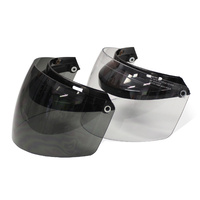 CLIP ON VISOR SUIT OPEN FACE WITH STUDS