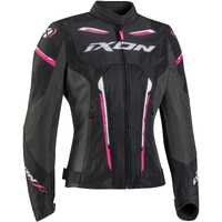 IXON STRIKER AIR WATERPROOF LADIES JACKET BLACK ANTHRACITE FUSCHIA