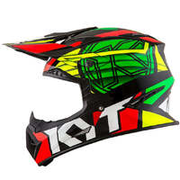 KYT JUMP SHOT #1 HELMET BLACK FLURO GREEN YELLOW