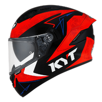 KYT NF-R FORCE HELMET GRAPHIC RED BLACK w/PINLOCK 