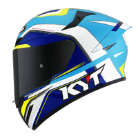 KYT TT-COURSE GRAND PRIX HELMET WHITE BLUE