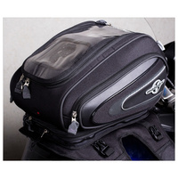 MOTODRY PLATINUM TANKBAG TOUR-NAV BLACK 35L-47L EXPANDABLE - W / GPS WINDOW (will also fit Plastic Tank)