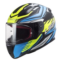 LS2 FF353 RAPID GALE MATT BLUE BLACK FLURO YELLOW