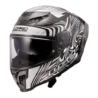 LS2 FF807 DRAGON ENTHUM BLACK SILVER