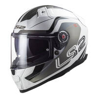 LS2 FF811 VECTOR II METRIC HELMET WHITE TITANIUM SILVER