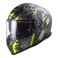 LS2 FF811 VECTOR II TECHBOT HELMET MATT TITANIUM HI-VIS YELLOW