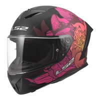 LS2 FF820 RAPID III POPPIES BLACK PINK