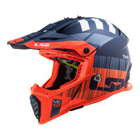 LS2 MX437 FAST EVO XCODE MATT BLUE ORANGE