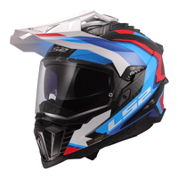 LS2 MX701 EXPLORER CARBON FRONTIER II WHITE BLUE RED
