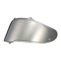 LS2 FF807 DRAGON VISOR (HORNS) - IRIDIUM SILVER