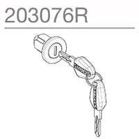 SHAD LOCK CYLINDER & 2x KEYS - (SUIT SH48/58/59) BLACK KEY - LSA898