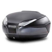 SHAD SH48 TOP CASE 48L - BLACK CARBON BONUS BACK REST / CARBON PANEL