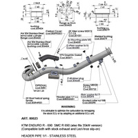 LEO VINCE HEAD PIPES STAINLESS 690 ENDURO / 690 SMC '19> (Stock or LV exhaust)