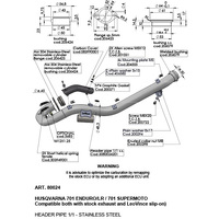 LEO VINCE HEAD PIPES STAINLESS 701 ENDURO/LR / 701 SUPERMOTO '21> (Stock & LV exhaust)