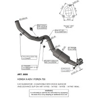 LEO VINCE HEAD PIPES STAINLESS X-ADV '17> (compatible w orig. & LV exhaust)