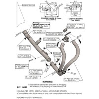 LEO VINCE HEAD PIPES STAINLESS CRF 1000 L AF TWIN / ADV SPRT '18-19 (only with orig. exhaust)