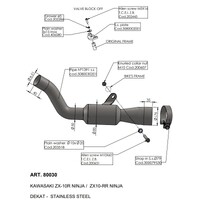 LEO VINCE LINK PIPE (CAT ELIM.) STAINLESS ZX-10R / RR NINJA '21> (orig. & LV slip-on)